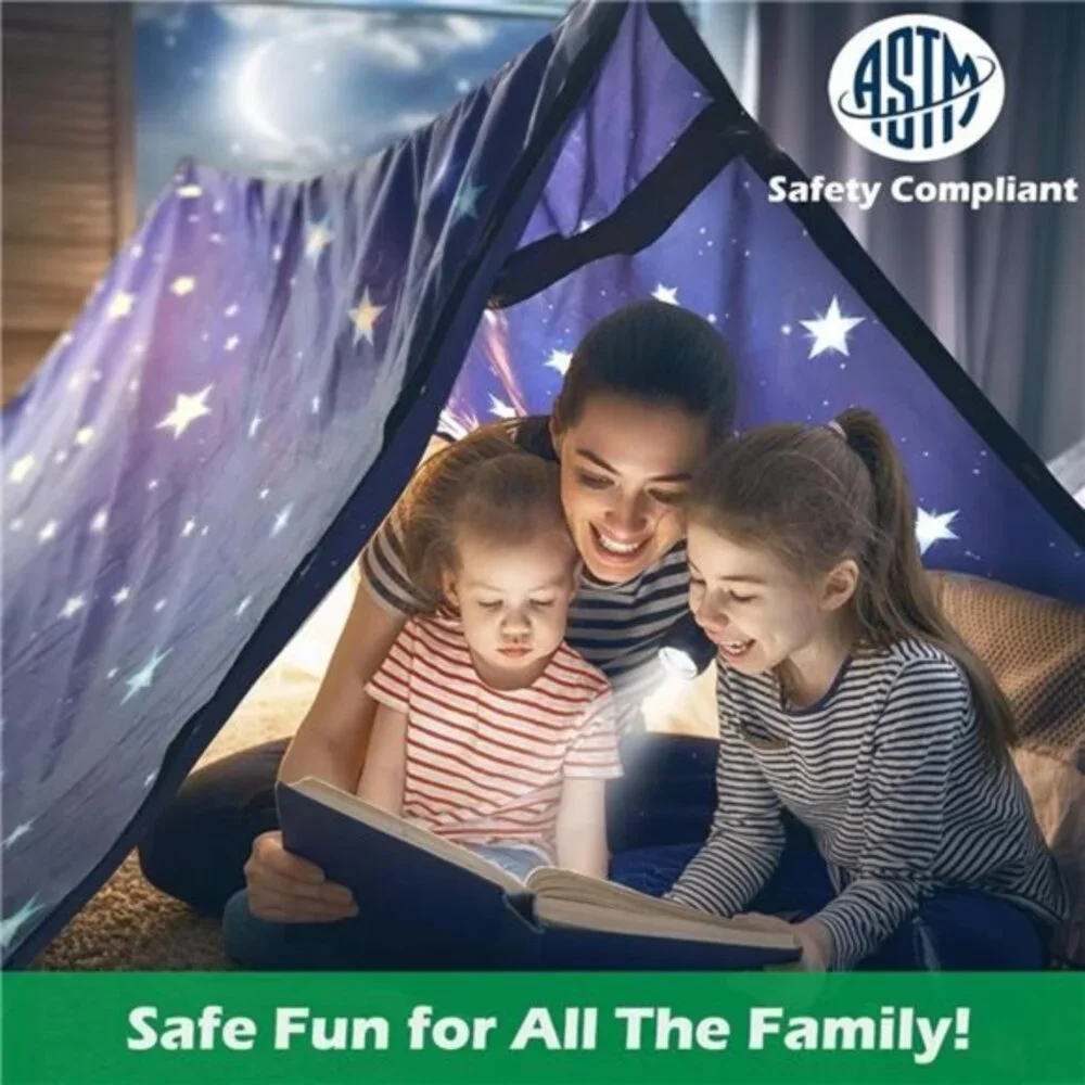 Molcey Blanket Fort Building Kit‎ for Kids 4-8 8-12+ - Build a Fort Blankets